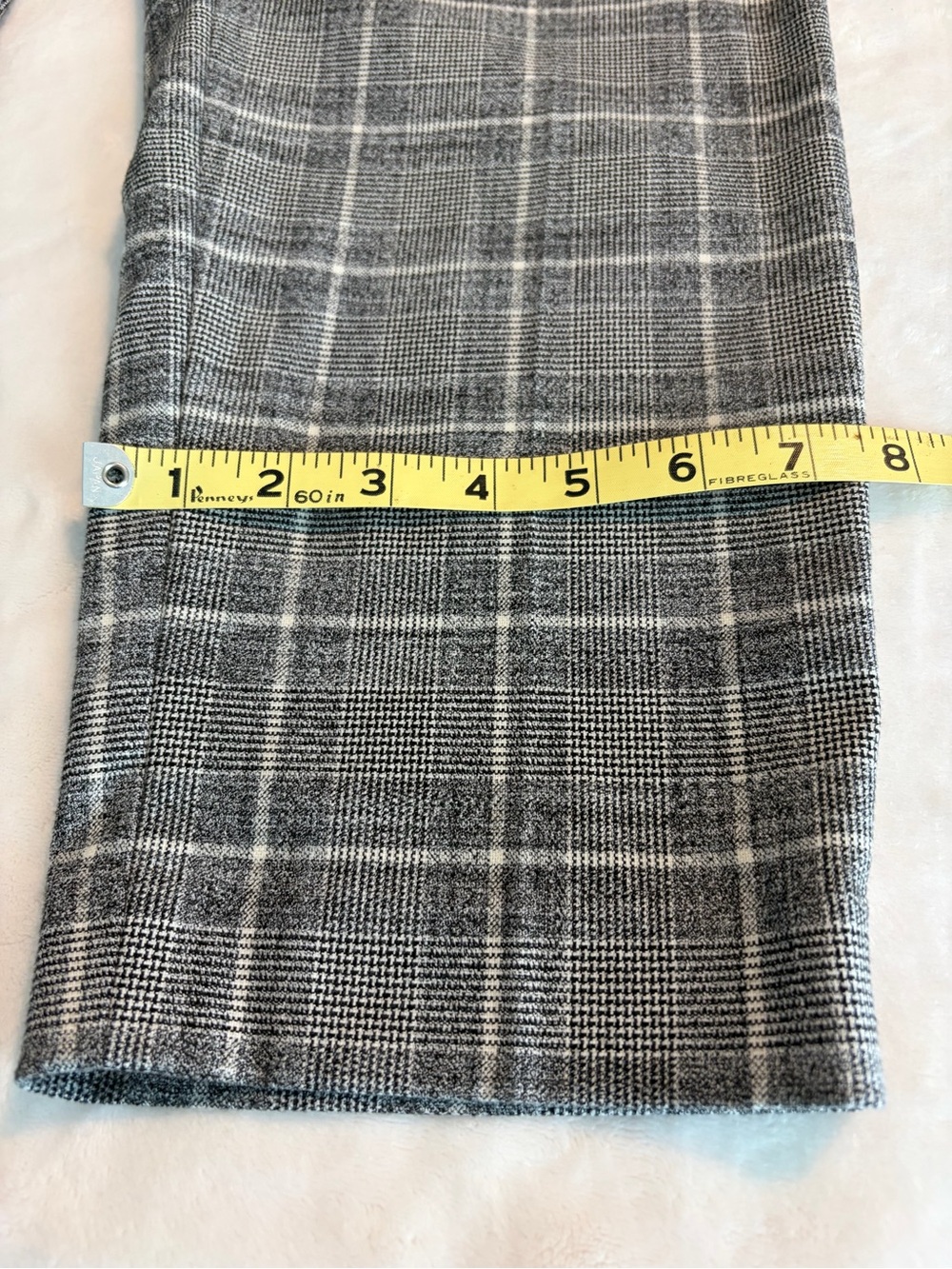GAP Gray Plaid Cropped Tie-Waist Pants - Picture 2 of 13